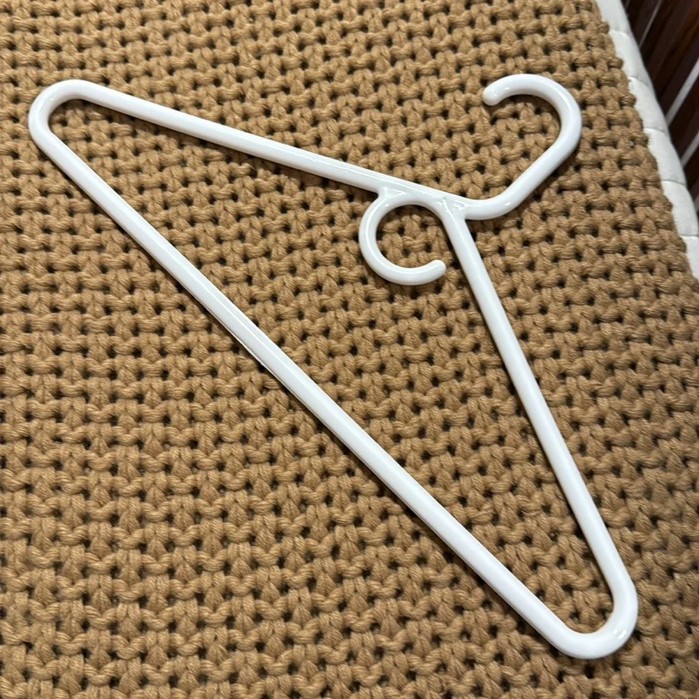 White Plastic Heavy Duty Hangers Set of 50
